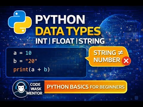 What is Data Type | Data Types in Python | int float string | Beginner Tutorial #datatypes #python