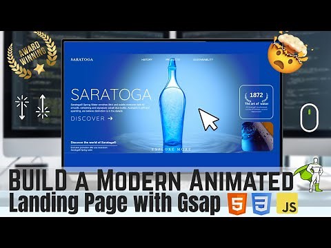 BUILD a Modern Animated Landing Page with HTML, CSS, JavaScript and GSAP | Landing Page | Clip Path