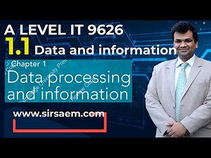 1.1 Data and information -- A Level IT 9626 -- A Level Computer Science 9618