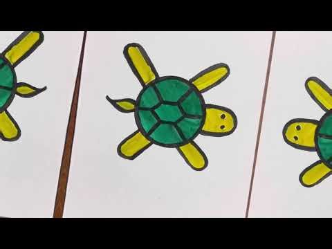 How to Draw a Turtle Step by Step | Easy House Drawing #umbrella #drawing #easydrawing