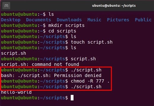 How to create and run a shell script in Linux and Ubuntu