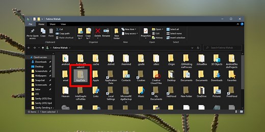 How to find and open the AppData folder on Windows 10