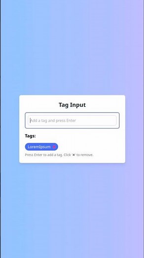 Build a Tag Input System with JavaScript | Interactive Tagging UI | WebCraft & Devs #coding #css