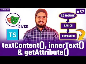 Playwright TypeScript #57 textContent() | innerText() | getAttribute() Methods