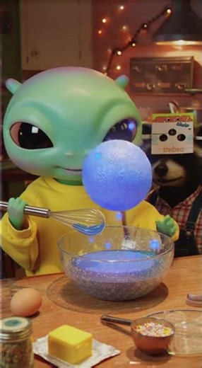 Baby Alien's Glowing Cake Explosion