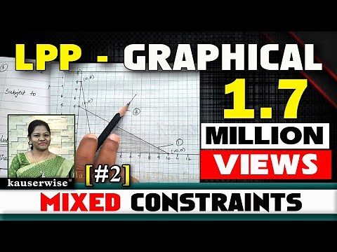 LPP - Graphical Method [#2] [Minimization & Maximization with 3 Constraints] :-by kauserwise