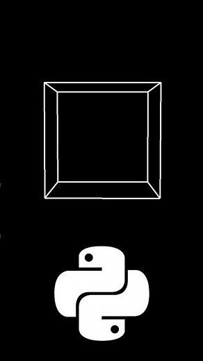 Here's a Rotating Cube in Python Tkinter! (Full Tutorial Linked) #coding #pythongui #tkinter #python