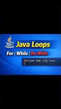 “Java Loops Explained | For, While, Do-While with Examples"