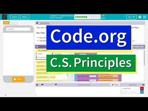 Code.org Lesson 7.7 Loops Practice | Tutorial with Answers | Unit 6 C.S. Principles