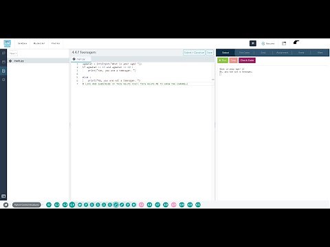 4.4.7 Teenagers codehs python