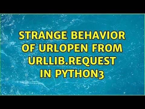 Strange behavior of urlopen from urllib.request in python3