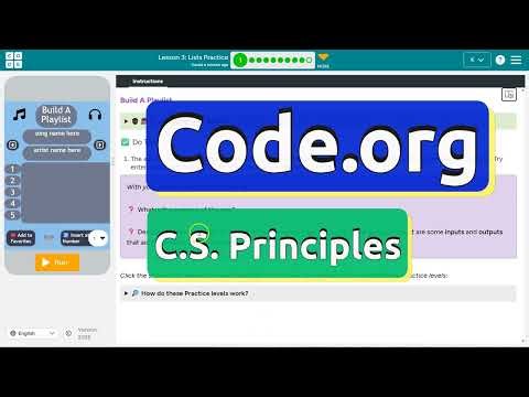 Code.org Lesson 3.1B Lists Practice | New Features | Tutorial with Answers | Unit 6 C.S.P.