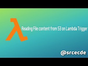 AWS: Reading File content from S3 on Lambda Trigger