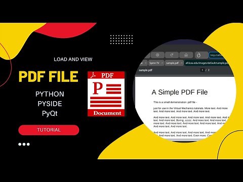 Display PDF and other file formats | PyQt PySIde Python | Modern GUI
