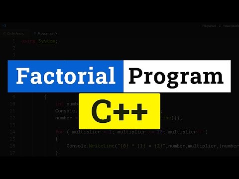C++ Program to Find the Factorial of a Number Tutorial