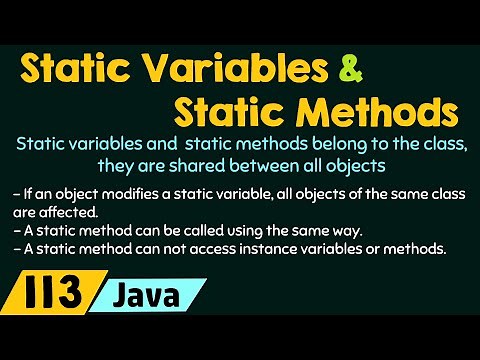 Static Variables and Static Methods in Java