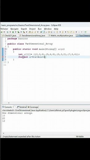 Two-Dimensional Array in Java #array #javaprogramming #javadevelopment #learningvideos #tutorial