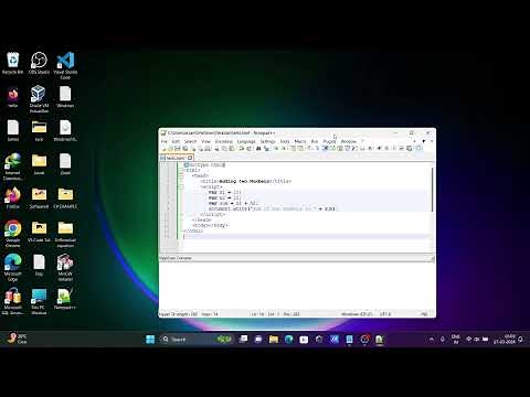 How to run HTML code in Notepad++