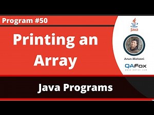 Java program for printing the Array