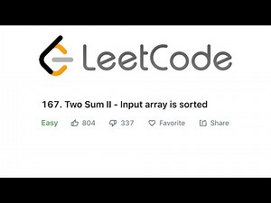LeetCode Two Sum II Solution Explained - Java
