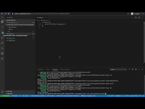Getting started with Rust programming on Visual Studio Codespaces