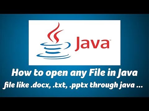 How to open any File in Java