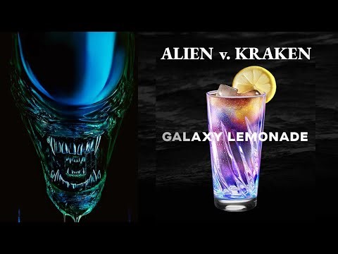 Rum Cocktail: Galaxy Lemonade - Alien: Earth - Kraken Rum - How to Make - Cocktails at Home
