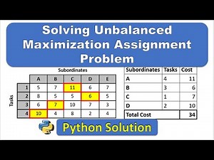 Solving Maximization Assignment Problem with Python | Part 2