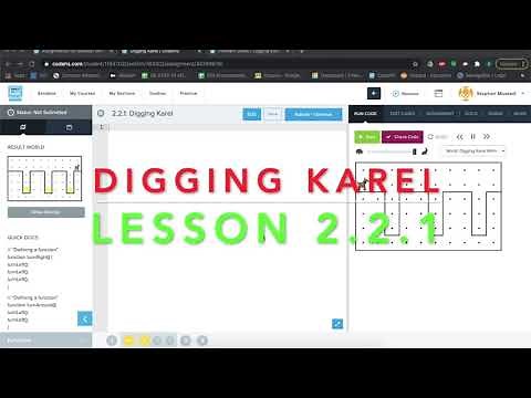 CodeHS - Digging Karel Lesson Example