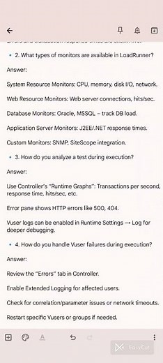 Execution & Monitoring Interview Questions with Answers for LoadRunner#loadrunner #interview