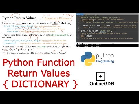 Python | Function | Dictionary Return