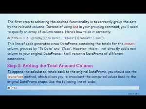 How to Create a Total Amount Column in Pandas by Grouping Data
