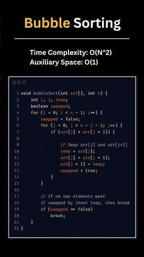 bubble sort in Java #programming