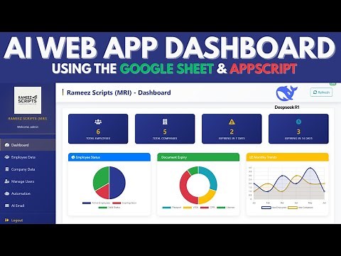 How to Build a Complete AI-Powered Web Dashboard using Google Apps Script & Google Sheets | D46