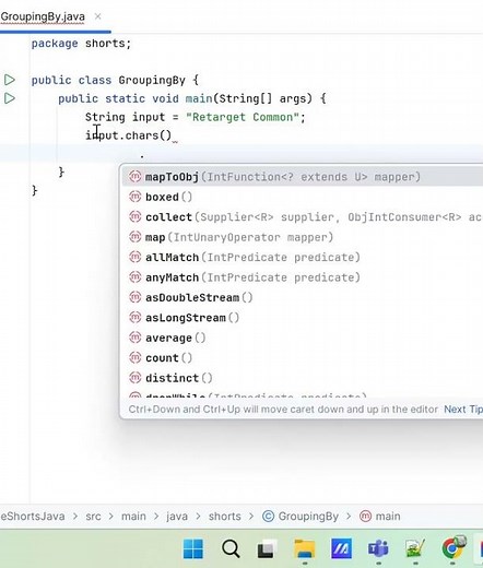 Find Occurrences of Each Character in Given String Using Java Stream API
