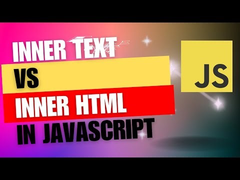 What's the difference between innerText and innerHTML in JavaScript?