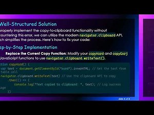 How to Fix the TypeError: text.select is not a function in Your JavaScript Clipboard Functionality