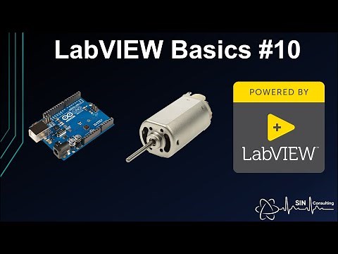 LabVIEW Basics #10 - Controlling a DC motor in LabVIEW (LINX) with a L298N H-Bridge IC and Relay