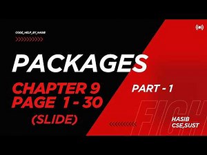 Packages.. Java Chapter 9 (Part 1)