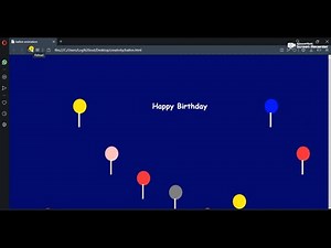 Happy birthday animation using html and css/ ballon animation/html mini project