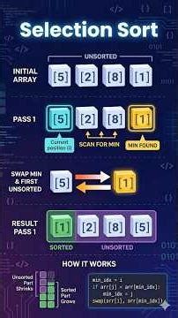Selection Sort Animation - Learn DSA Visually #algorithm #softwareengineer #sorting