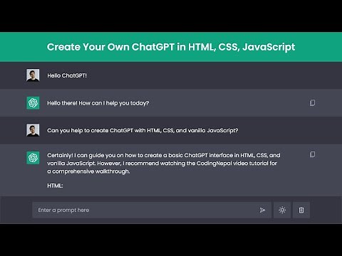 Create Your Own ChatGPT in HTML CSS and JavaScript | ChatGPT Clone HTML CSS and JavaScript