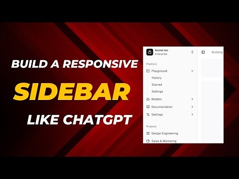 🔥 Build a Responsive Sidebar Like ChatGPT with ShadCN UI & Nextjs 15 (TypeScript!) 🚀
