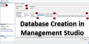 Create SQL Server Database using SQL Server Management Studio