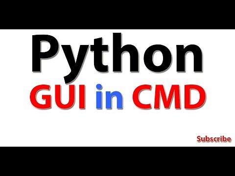 how to create python GUI using CMD and tkinter