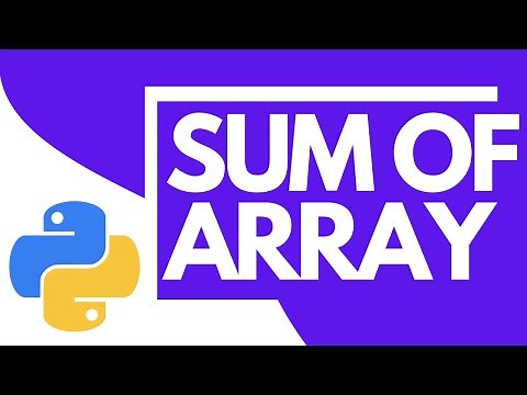 How to find sum of array in python | step by step explained