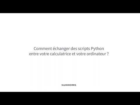 Échanger des scripts Python entre votre calculatrice NumWorks et votre ordinateur