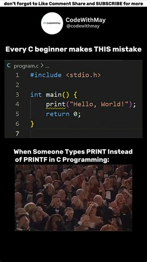 Every C Beginner Makes This Mistake! (print vs printf)
