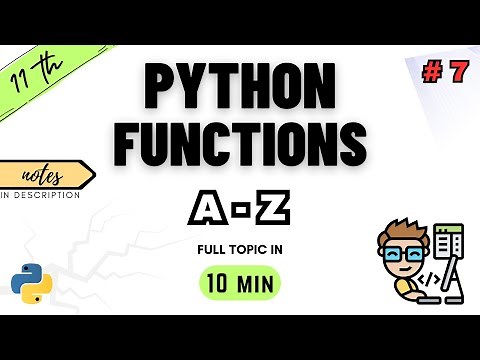Class 11 Computer Science | Chapter 7 | Functions in Python | UserDefined & Built In | NCERT | CBSE