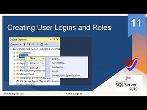 SQL Server | Creating User Logins and Roles in SQL Server 2019